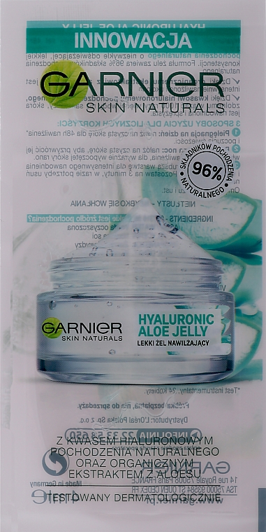 GESCHENK! Duschgel - Garnier Skin Naturals Hualuronic Aloe Jelly (Probe) — Bild N1