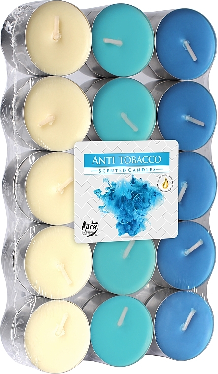 Teekerzen Anti-Tabak 30 St. - Bispol Anti-Tobacco Scented Candles — Bild N1