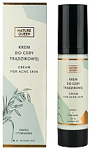 Anti-Akne-Gesichtscreme mit Thymian- und Kirschhefeextrakten - Nature Queen Cream For The Acne Skin — Bild N1