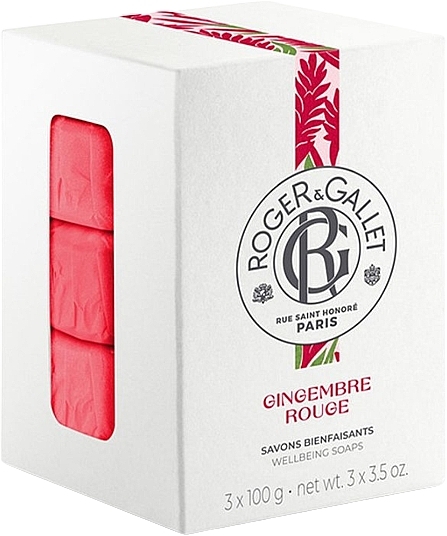 Roger&Gallet Gingembre Rouge Perfumed Soaps - Seifenset (Seife 3x100g)  — Bild N1