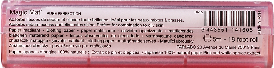Mattierendes Spezialpapier für fettige und Mischhaut - Sampar Pure Perfection Magic Mat Blotting Paper — Bild N2
