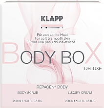 Düfte, Parfümerie und Kosmetik Körperpflegeset - Klapp Repagen Body Box Deluxe (Körpercreme 200ml + Körperpeeling 200ml)