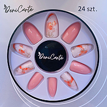 Düfte, Parfümerie und Kosmetik Künstliche Nägel marmor beige 24 St. - Deni Carte 3278