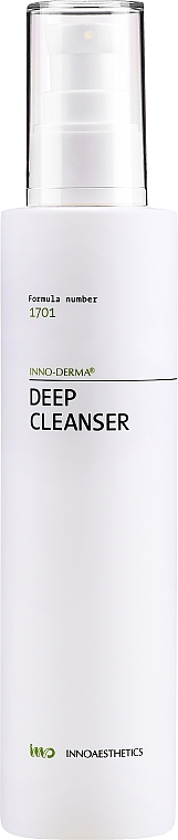 Tief reinigender und ausgleichender Gesichtswaschschaum für fettige Haut mit Glykolsäure - Innoaesthetics Inno-Derma Deep Cleanser — Bild N1