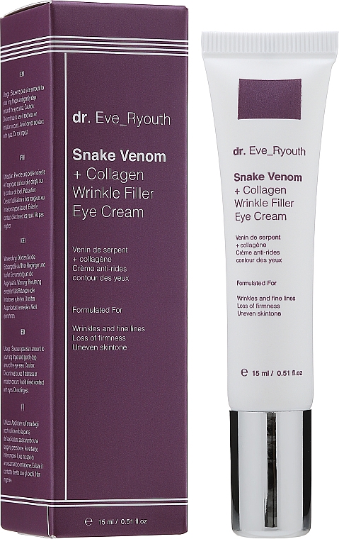 Glättende Anti-Falten Augenkonturcreme mit Schlangengift und Kollagen - Dr. Eve_Ryouth Snake Venom + Collagen Wrinkle Filler Eye Cream — Bild N2