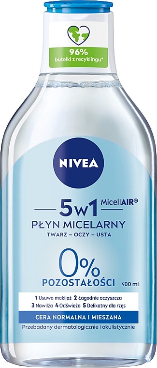 Erfrischendes Mizellenwasser 3in1 für normale und Mischhaut - NIVEA Micellar Refreshing Water — Bild N4