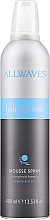 Düfte, Parfümerie und Kosmetik Modellierende Haarmousse Spray für Volumen - Allwaves Hair Mousse Spray
