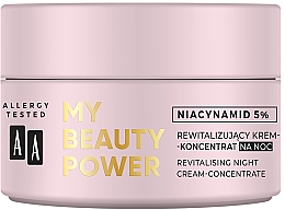 Revitalisierendes Gesichtscreme-Konzentrat für die Nacht mit 5% Niacinamid - AA My Beauty Power Niacynamid 5% Revitalizing Night Cream-Concentrate — Bild N2
