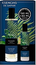 Düfte, Parfümerie und Kosmetik Saphir Vetiver & Moss - Duftset (Eau de Toilette 150ml + Eau de Toilette 30ml) 