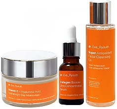 Düfte, Parfümerie und Kosmetik Set - Dr. Eve_Ryouth Hydra Brightening Morning Skincare Regime Set (cr/50ml + oil/100ml + ser/15ml)