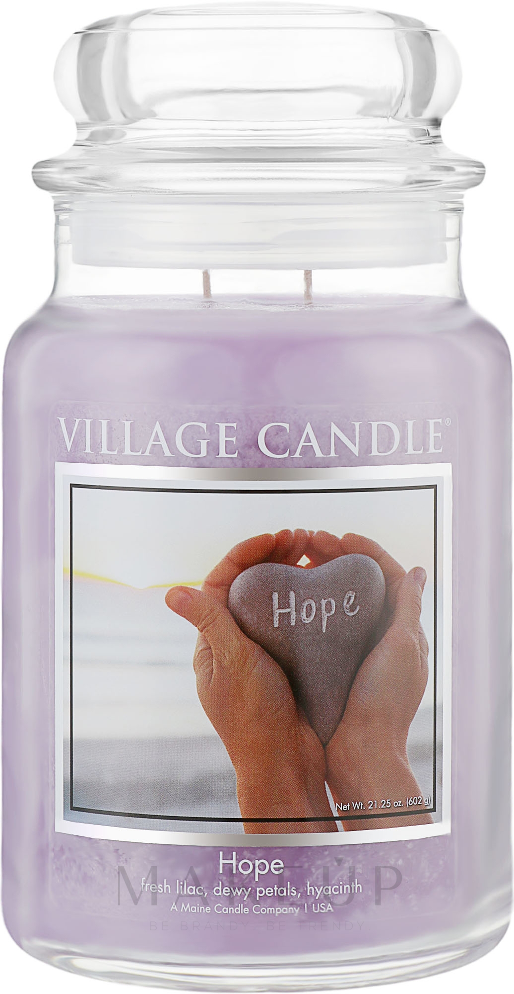 Duftkerze im Glas Frische Flieder - Village Candle Hope — Bild 602 g