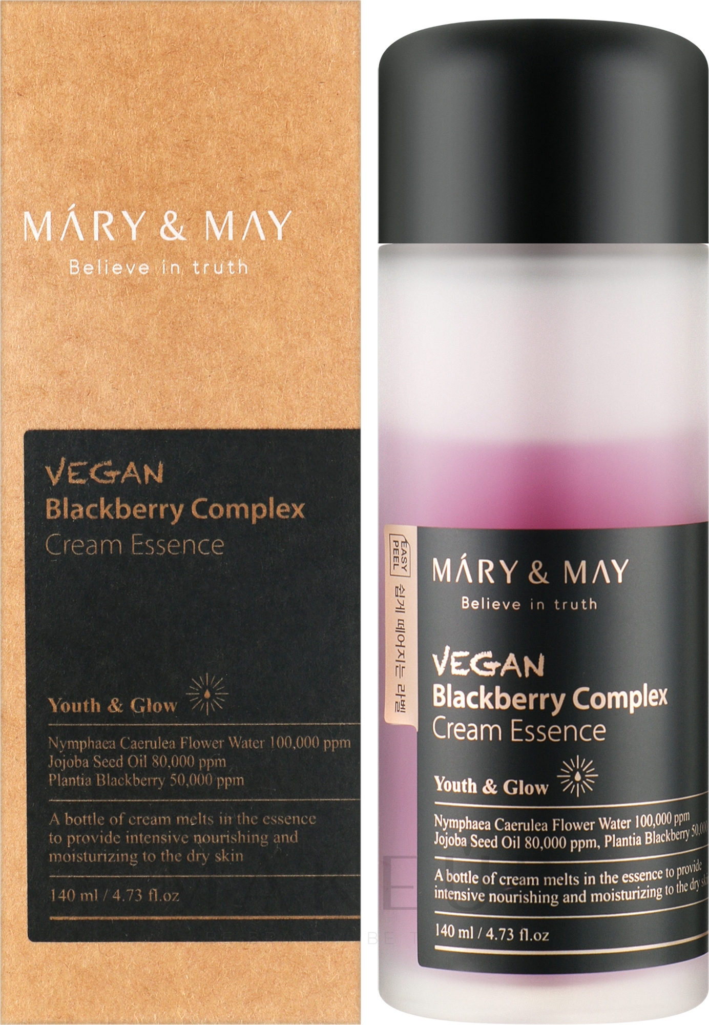 Essenzcreme für das Gesicht - Mary & May Vegan Blackberry Complex Cream Essence — Bild 140 ml
