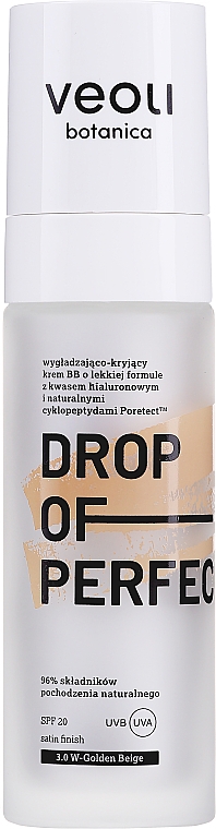 Glättende und deckende BB-Creme mit leichter Textur - Veoli Botanica Drop Of Perfection SPF20  — Bild N6