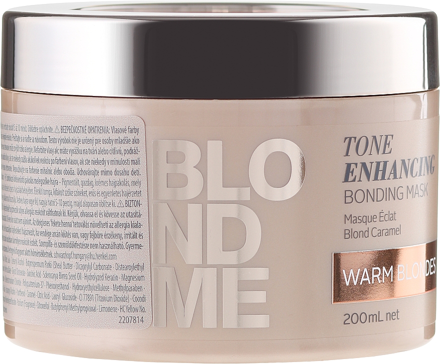 Aufbauende Intensivkur für warme Blondtöne - Schwarzkopf Professional Blondme Tone Enhancing Bonding Mask Warm Blondes — Bild N1