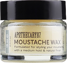 Düfte, Parfümerie und Kosmetik Bartwachs - Apothecary 87 Original Recipe Powerful 1893 Moustache Wax