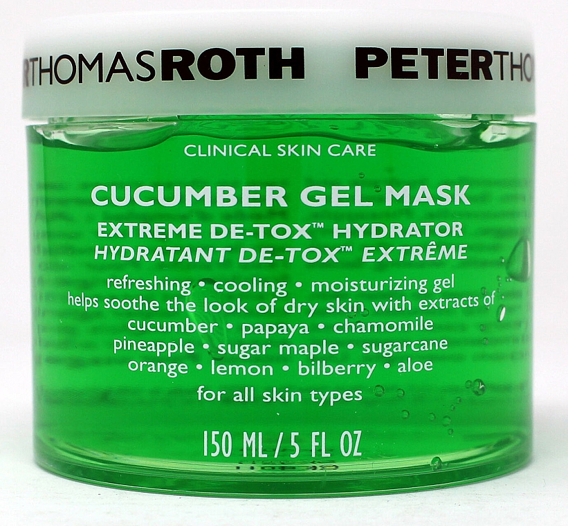 Feuchtigkeitsspendende Gesichtsmaske mit Gurkenextrakt - Peter Thomas Roth Cucumber Gel Mask Extreme De-Tox Hydrator — Bild N1