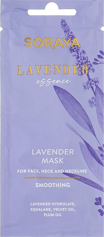 Beruhigende Anti-Aging Maske für Gesicht, Hals und Dekolleté mit Lavendelextrakt - Soraya Lavender Essence — Bild N1