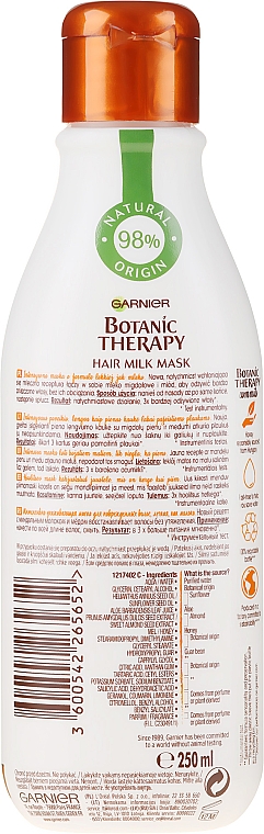 Regenerierende Haarmaske für strapaziertes Haar - Garnier Botanic Therapy Hair Milk Mask — Bild N2