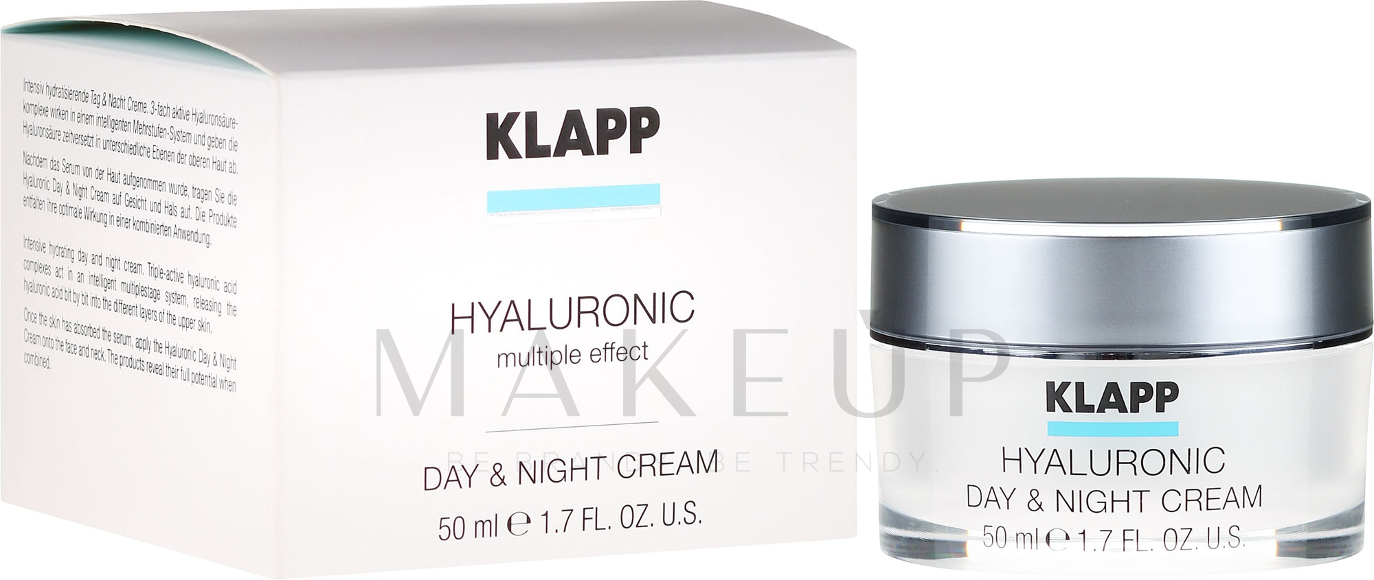 Intensiv hydratisierende Gesichtscreme für Tag und Nacht mit Hyaluronsäure - Klapp Hyaluronic Day & Night Cream — Bild 50 ml