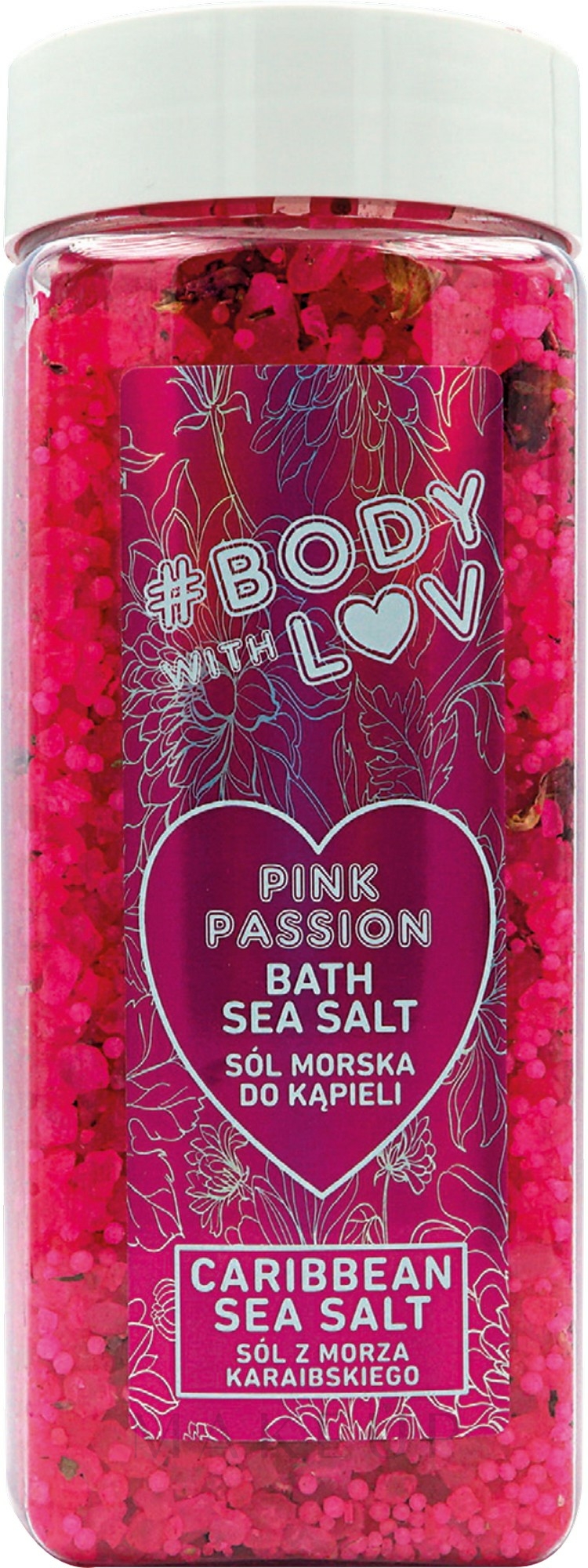 Badesalz Pink Passion - New Anna Cosmetics Body With Luv Sea Salt For Bath Pink Passion — Bild 500 g