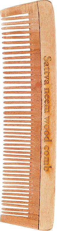 Holziger Haarkamm 19 cm - Sattva Neem Wood Comb