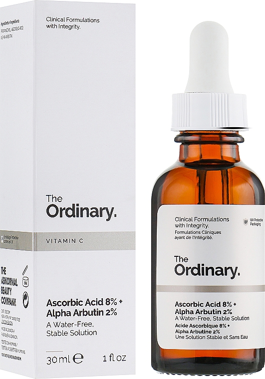 Aufhellendes Gesichtsserum - The Ordinary Ascorbic Acid 8% + Alpha Arbutin 2% — Bild N2