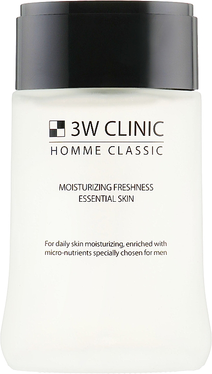 Feuchtigkeitsspendender und erfrischender Toner für Männer - 3w Clinic Homme Classic Moisturizing Freshness Essential Skin — Bild N2