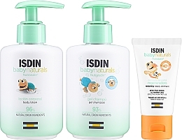 Körperpflegeset - Isdin Baby Naturals Mini Set (Gel-Shampoo 200ml + Körperlotion 200ml + Körpergel 20ml) — Bild N2