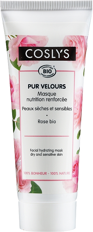 Feuchtigkeitsspendende Gesichtsmaske mit Rosenextrakt für trockene und empfindliche Haut - Coslys Facial Care Hydrating Mask with Organic Rose Floral Water — Bild N1