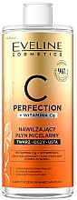 Düfte, Parfümerie und Kosmetik Feuchtigkeitsspendendes Mizellenwasser für Gesicht, Augen und Lippen mit Vitamin C und Ferula- und Hyaluronsäure - Eveline Cosmetics C Perfection Moisturizing Micellar Water