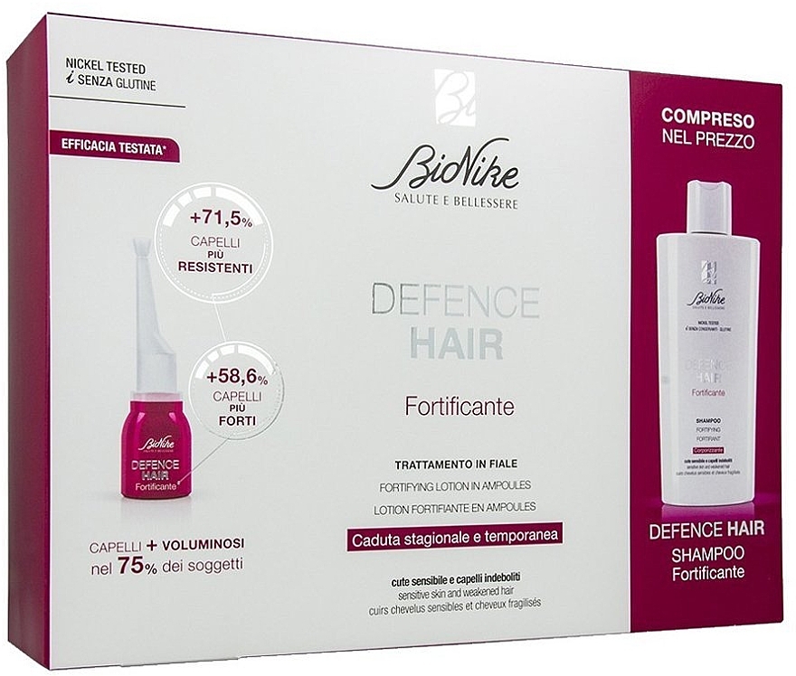 Set - BioNike Defense Hair Fortificante Set (h/lot/6ml*21 + shampoo/200ml) — Bild N1