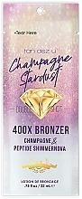 Düfte, Parfümerie und Kosmetik Selbstbräunungslotion mit Schimmer-Effekt - Tan Asz U Double Shot Champagne Stardust 400X Bronzer (Probe) 