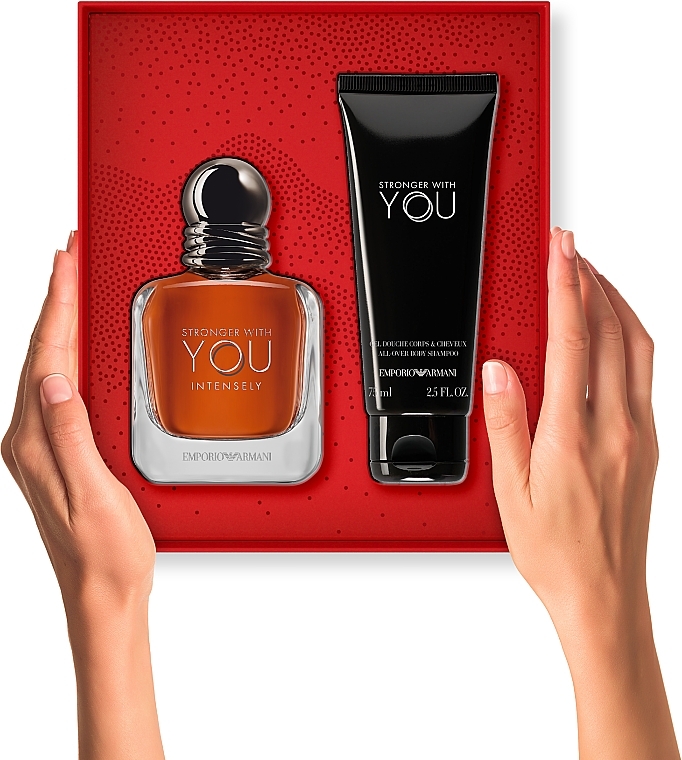 Giorgio Armani Emporio Armani Stronger With You Intensely - Set (Eue de Parfum/50ml + Duschgel/75ml) — Bild N2