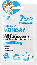 Düfte, Parfümerie und Kosmetik Reinigende Gesichtsmaske mit Weide und Kakaobohnenextrakt - 7 Days Dynamic Monday