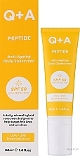 Anti-Aging Sonnenschutzcreme für das Gesicht  - Q+A Peptide Anti-Ageing Daily Sunscreen SPF 50  — Bild N2