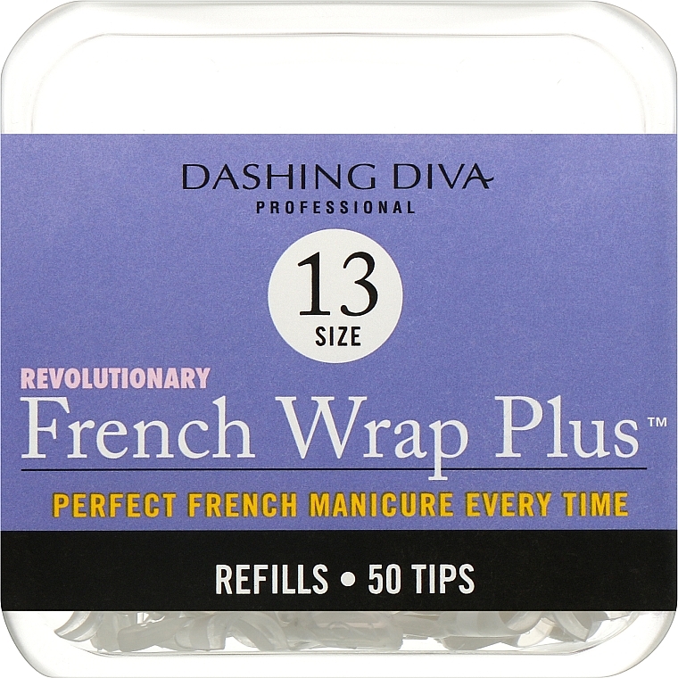 Nageltips French Wrap - Dashing Diva French Wrap Plus White 50 Tips Size 13 — Bild N1