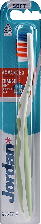 Zahnbürste weich weiß-grün - Jordan Advanced Soft Toothbrush — Bild N1