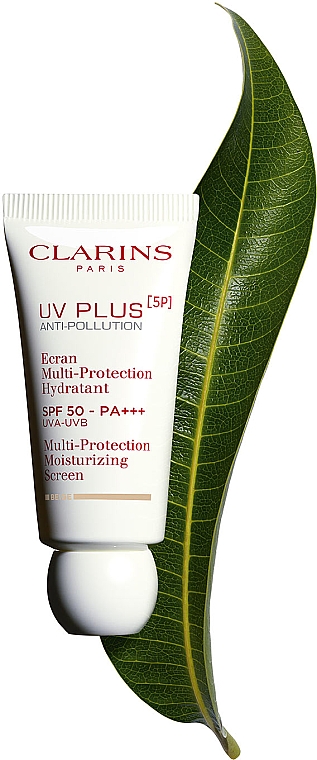 Sonnenschutzcreme - Clarins UV Plus Anti-Pollution Multi-Protection Moisturizing Screen SPF50 Beige — Bild N2