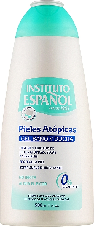 Intensiv feuchtigkeitsspendendes sanftes Bade- und Duschgel für atopische Haut - Instituto Espanol Atopic Skin Shower Gel — Bild N1