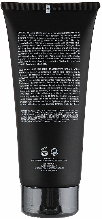 Regenerierender Haarconditioner mit Stahl und Seide ohne Ausspülen № 5.2 - Divination Simone De Luxe Dixidox DeLuxe Steel and Silk Treatment Balsam — Bild N3