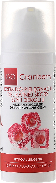 Straffende Pflege für Hals, Dekolleté und die Gesichtskonturen - GoCranberry Gentle Skin & Neckline Care Cream — Bild N2