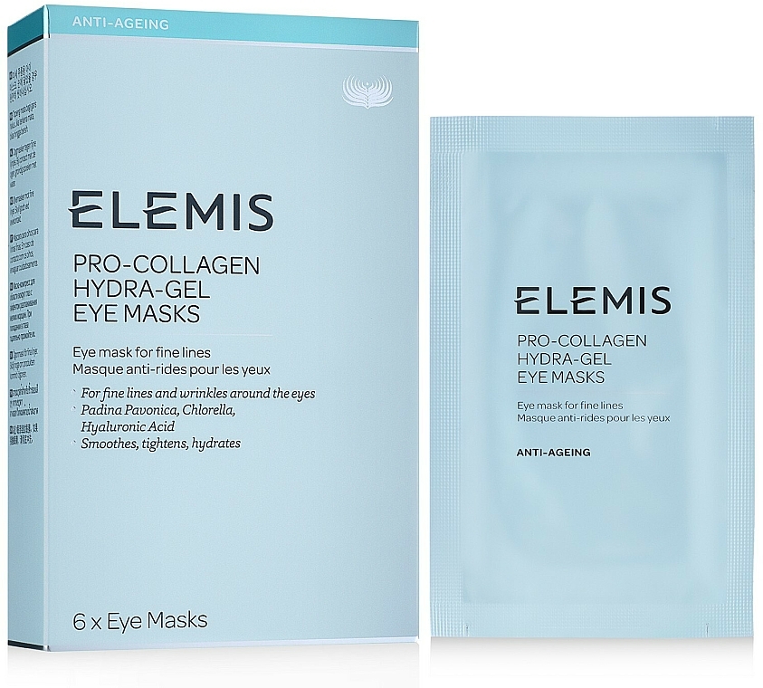 Glättende, straffende, feuchtigkeitsspendende Augenpatches gegen feine Linien und Falten - Elemis Pro-Collagen Hydra-Gel Eye Mask — Bild N1