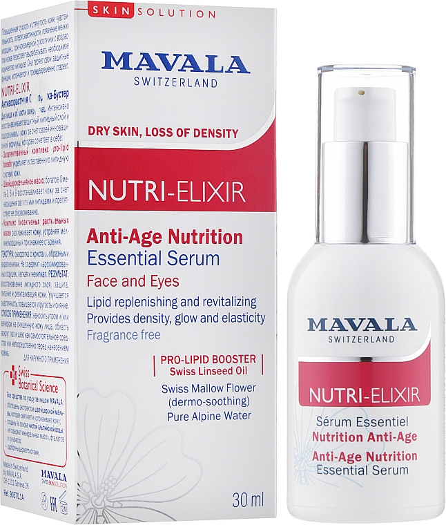 Anti-Aging Serum-Booster für Gesicht und Augenpartie - Mavala SkinSolution Nutri-Elixir Anti-Age Nutrition Essential Serum — Bild N2