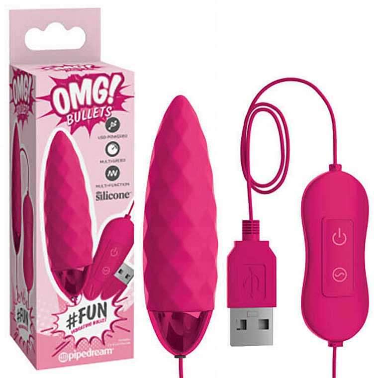 Geprägtes Vibro-Geschoss mit Fernbedienung pink - Pipedream OMG! Bullets #Fun Vibrating Bullet — Bild N2