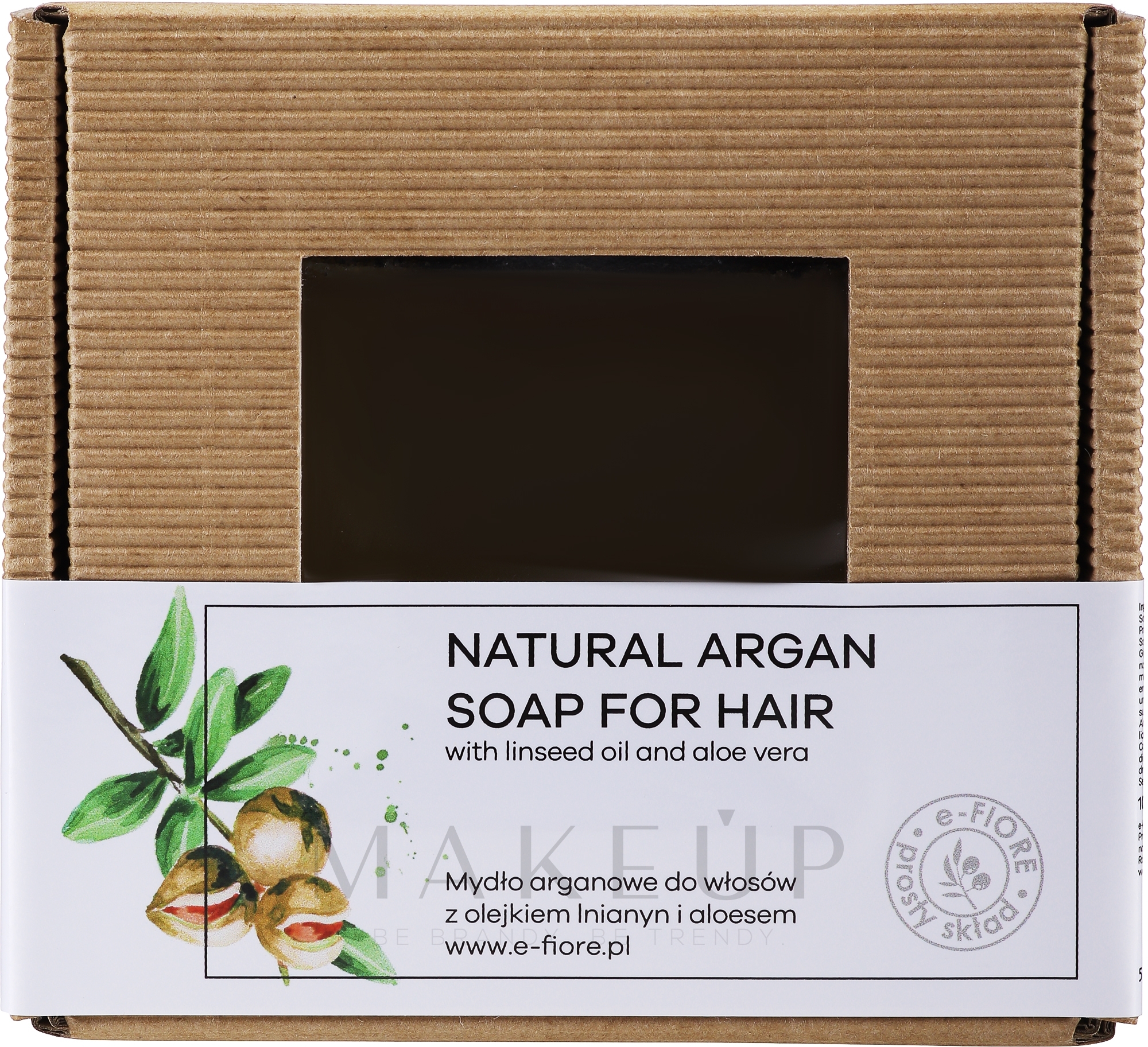 Festes Argan-Shampoo für das Haar mit Leinöl und Aloe Vera - E-Fiore Natural Argan Soap For Hair — Bild 100 g