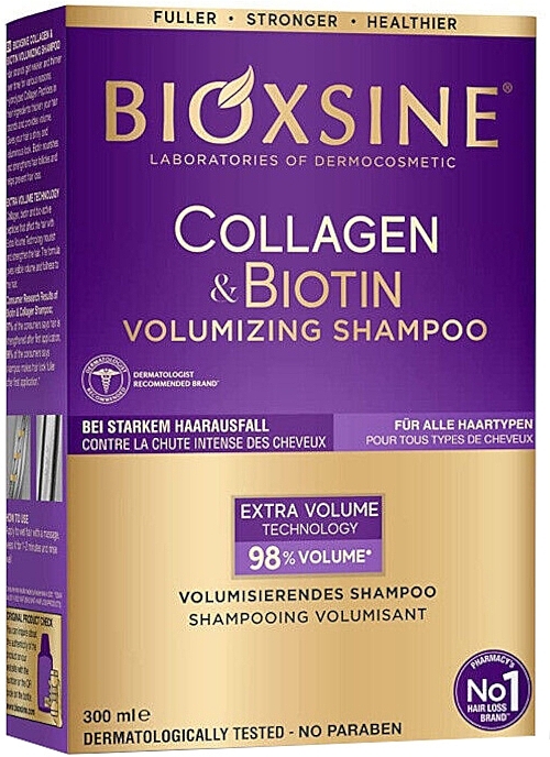 Shampoo - Biota Bioxsine Collagen & Biotin Volumizing Shampoo — Bild N2