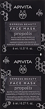 Seboregulierende und tiefenreinigende schwarze Gesichtsmaske mit Propolis - Apivita Express Beauty Purifying & Oil-Balancing Propolis Black Face Mask  — Bild N1