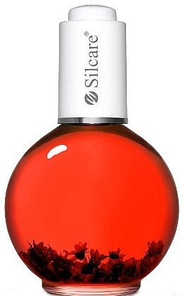 Nagel- und Nagelhautöl mit Blumen Erdbeere Purpur - Silcare Cuticle Oil Strawberry Crimson