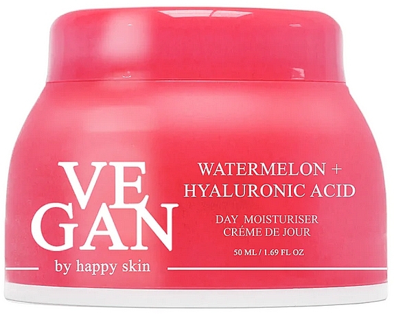 Erfrischende Gesichtscreme mit Wassermelone  - Vegan By Happy Skin Watermelon + Hyaluronic Acid Day Moisturiser — Bild N2