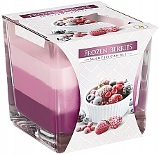 Duftende dreischichtige Kerze im Glas Gefrorene Beeren - Bispol Scented Candle Frozen Berries — Bild N1